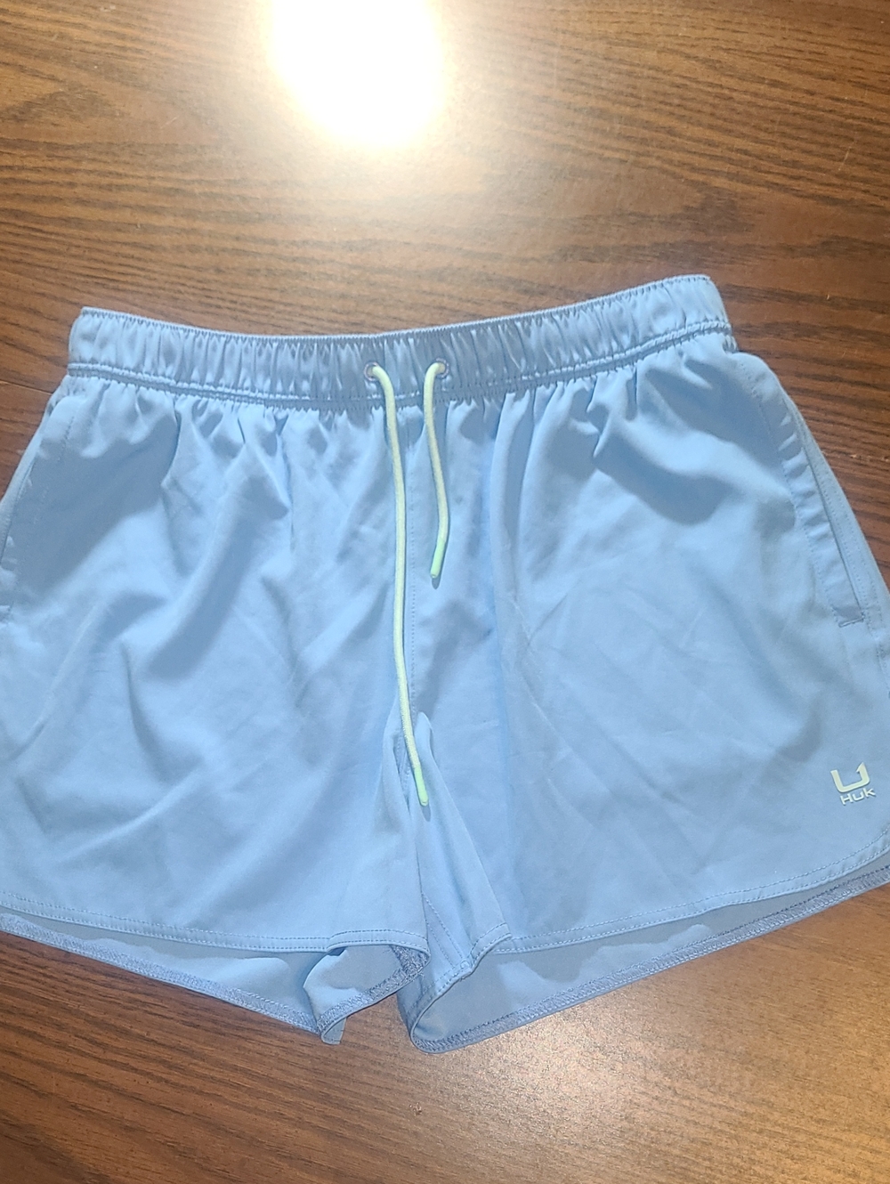 Huk Light Blue Shorts with Drawstring Womens Size L
